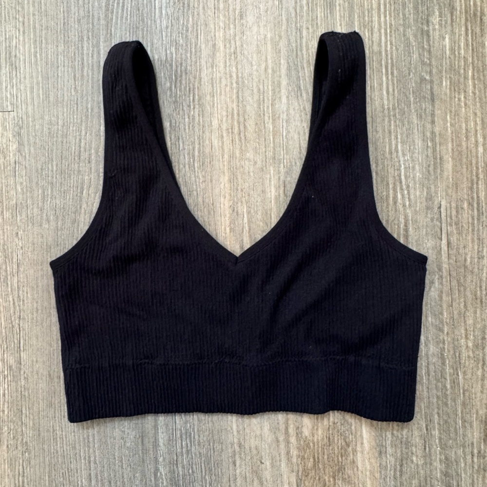 Aerie ribbed bralette, NWOT, black